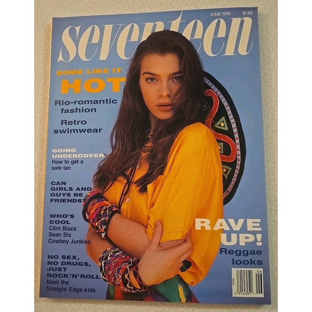 Seventeen Magazine June 1990 Barbara Kowalewski Clint Black‎ Sean Six Swimwear